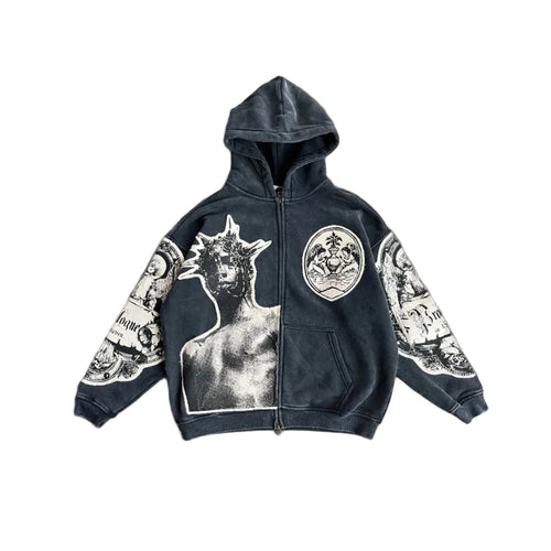 Fragment Hoodie Washed Grey